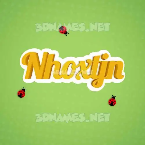 nhoxtjn in Ladybugs style - 3D name wallpaper nhoxtjn in Ladybugs style - 3D name wallpaper