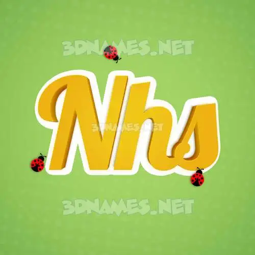 nhs in Ladybugs style - 3D name wallpaper nhs in Ladybugs style - 3D name wallpaper
