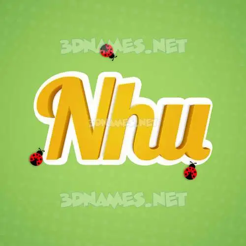 nhu in Ladybugs style - 3D name wallpaper nhu in Ladybugs style - 3D name wallpaper