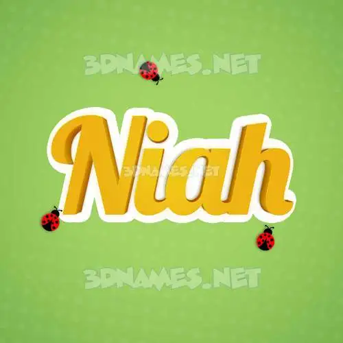 niah in Ladybugs style - 3D name wallpaper