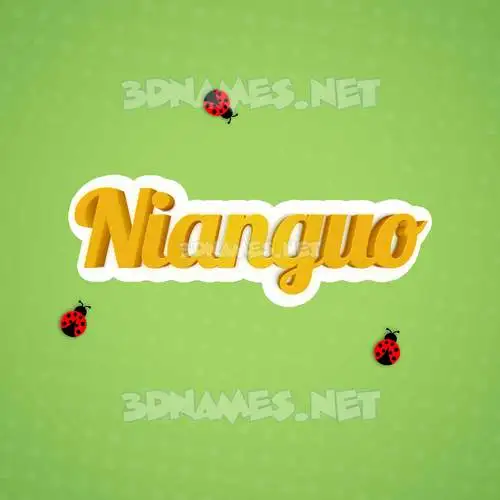nianguo in Ladybugs style - 3D name wallpaper nianguo in Ladybugs style - 3D name wallpaper