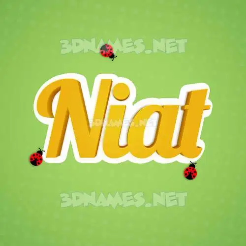 niat in Ladybugs style - 3D name wallpaper niat in Ladybugs style - 3D name wallpaper