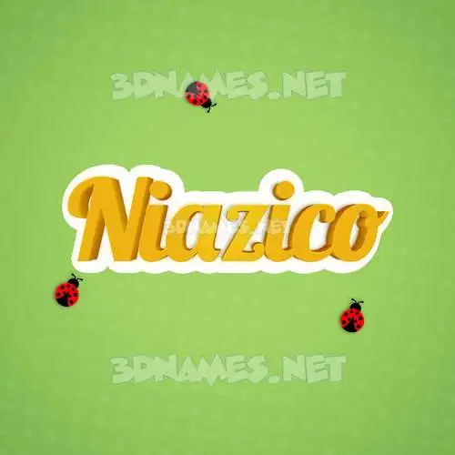 niazico in Ladybugs style - 3D name wallpaper niazico in Ladybugs style - 3D name wallpaper