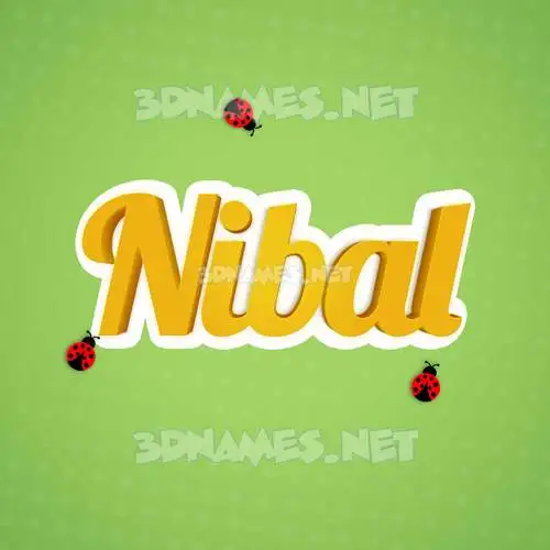 nibal in Ladybugs style - 3D name wallpaper