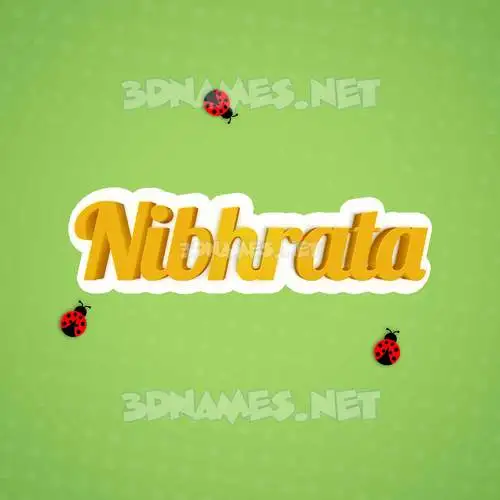 nibhrata in Ladybugs style - 3D name wallpaper
