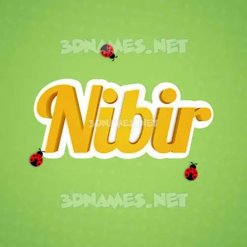 nibir in Ladybugs style - 3D name wallpaper