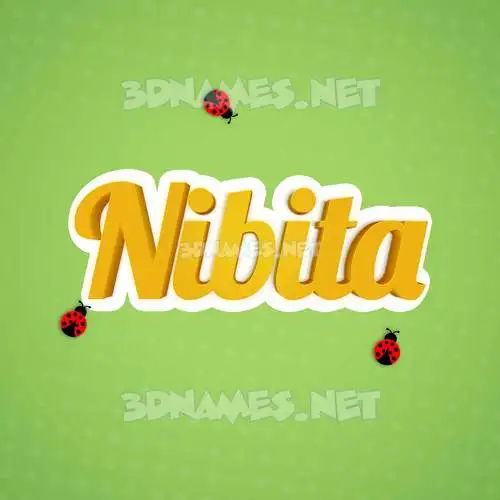 nibita in Ladybugs style - 3D name wallpaper nibita in Ladybugs style - 3D name wallpaper
