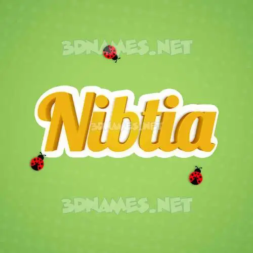nibtia in Ladybugs style - 3D name wallpaper nibtia in Ladybugs style - 3D name wallpaper