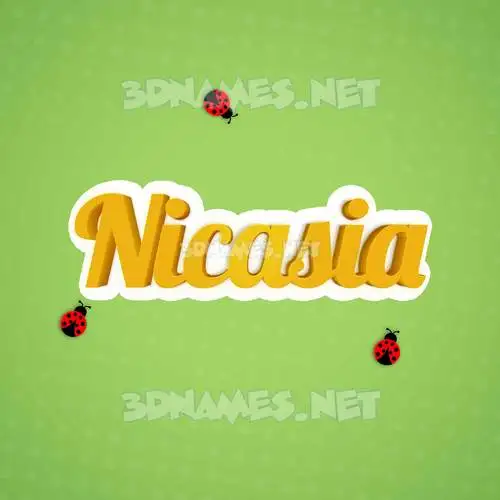 nicasia in Ladybugs style - 3D name wallpaper nicasia in Ladybugs style - 3D name wallpaper