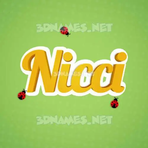 nicci in Ladybugs style - 3D name wallpaper nicci in Ladybugs style - 3D name wallpaper