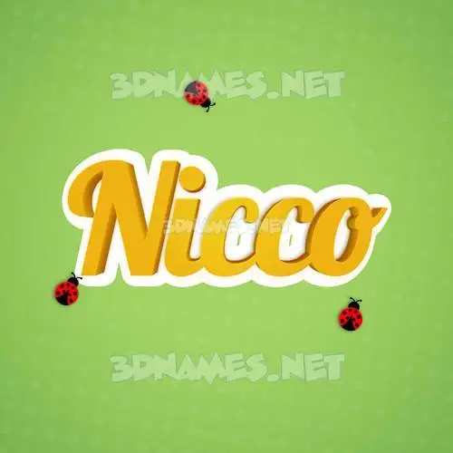 nicco in Ladybugs style - 3D name wallpaper