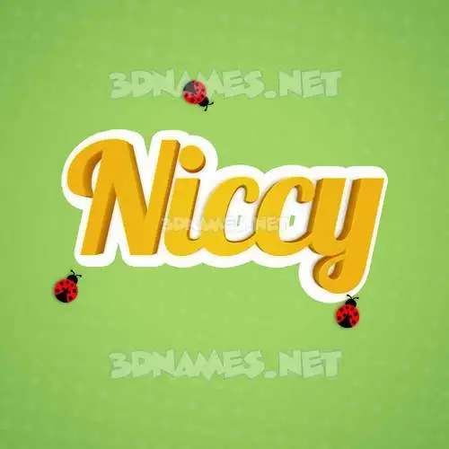 niccy in Ladybugs style - 3D name wallpaper