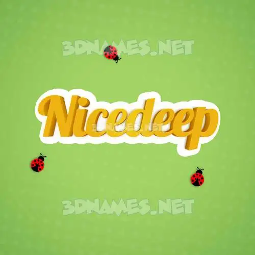 nicedeep in Ladybugs style - 3D name wallpaper nicedeep in Ladybugs style - 3D name wallpaper