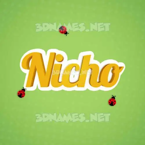 nicho in Ladybugs style - 3D name wallpaper