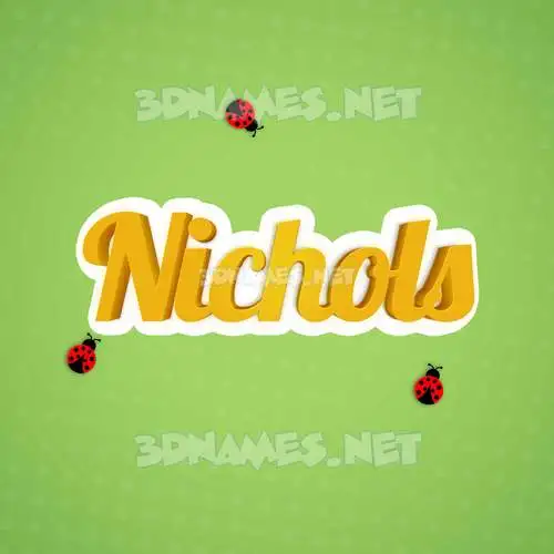 nichols in Ladybugs style - 3D name wallpaper