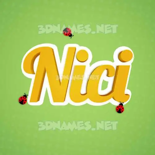 nici in Ladybugs style - 3D name wallpaper nici in Ladybugs style - 3D name wallpaper