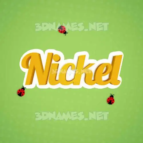 nickel in Ladybugs style - 3D name wallpaper