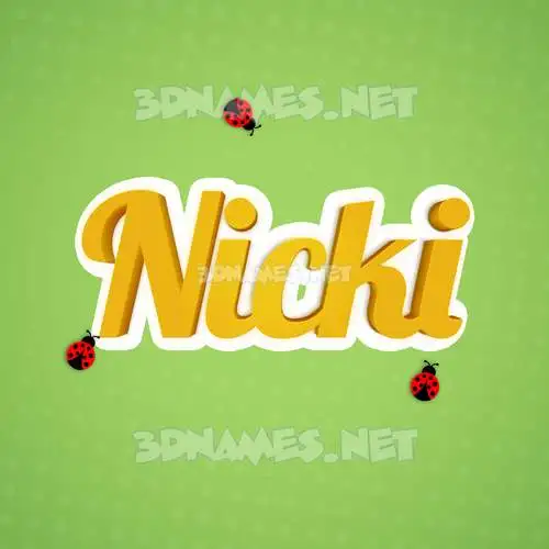 nicki in Ladybugs style - 3D name wallpaper nicki in Ladybugs style - 3D name wallpaper
