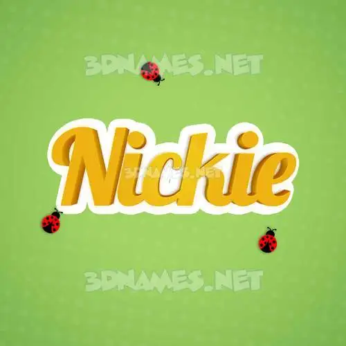 nickie in Ladybugs style - 3D name wallpaper nickie in Ladybugs style - 3D name wallpaper