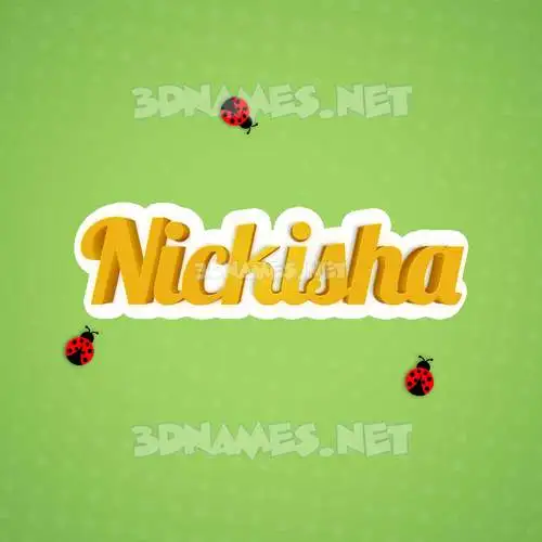 nickisha in Ladybugs style - 3D name wallpaper nickisha in Ladybugs style - 3D name wallpaper