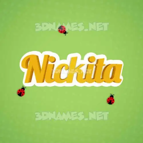 nickita in Ladybugs style - 3D name wallpaper nickita in Ladybugs style - 3D name wallpaper