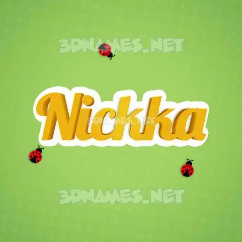 nickka in Ladybugs style - 3D name wallpaper nickka in Ladybugs style - 3D name wallpaper