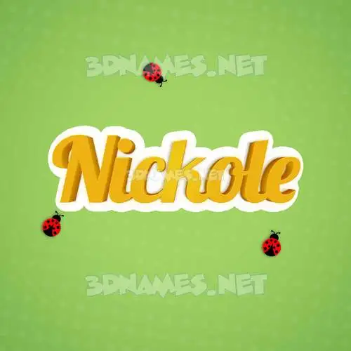 nickole in Ladybugs style - 3D name wallpaper nickole in Ladybugs style - 3D name wallpaper