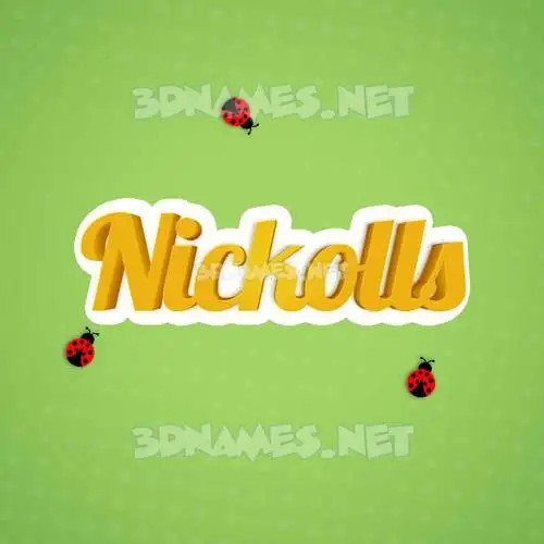 nickolls in Ladybugs style - 3D name wallpaper nickolls in Ladybugs style - 3D name wallpaper