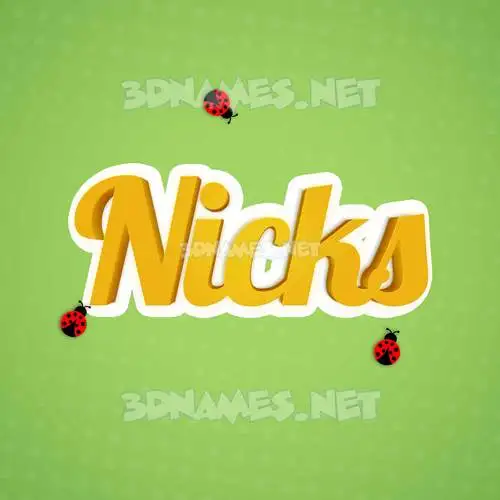 nicks in Ladybugs style - 3D name wallpaper nicks in Ladybugs style - 3D name wallpaper