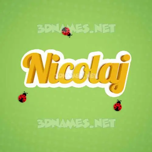 nicolaj in Ladybugs style - 3D name wallpaper nicolaj in Ladybugs style - 3D name wallpaper