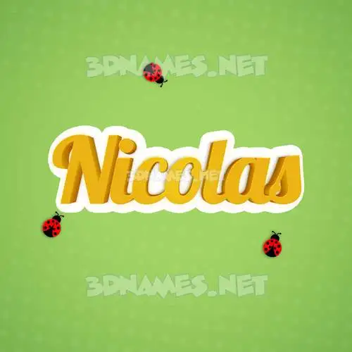 nicolas in Ladybugs style - 3D name wallpaper nicolas in Ladybugs style - 3D name wallpaper