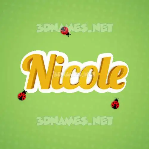 nicole in Ladybugs style - 3D name wallpaper