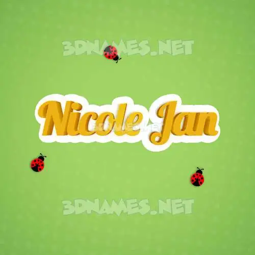 nicole jan in Ladybugs style - 3D name wallpaper nicole jan in Ladybugs style - 3D name wallpaper