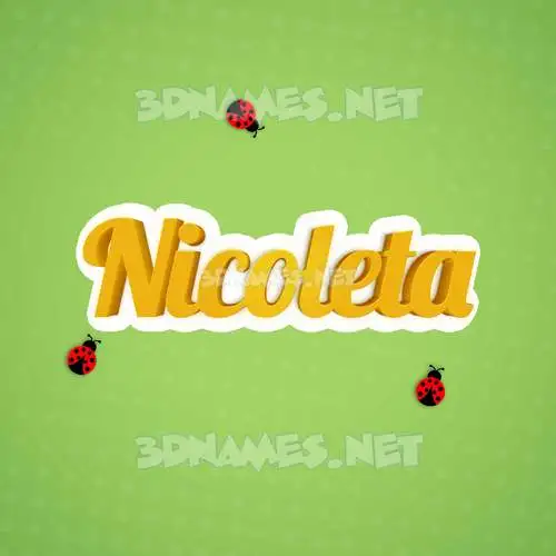 nicoleta in Ladybugs style - 3D name wallpaper nicoleta in Ladybugs style - 3D name wallpaper