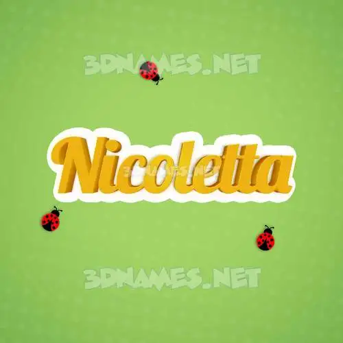 nicoletta in Ladybugs style - 3D name wallpaper nicoletta in Ladybugs style - 3D name wallpaper