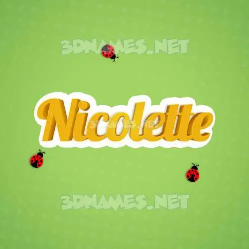 nicolette in Ladybugs style - 3D name wallpaper nicolette in Ladybugs style - 3D name wallpaper
