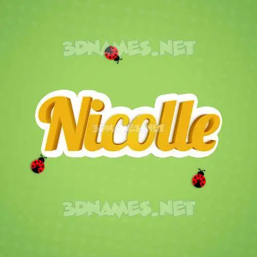 nicolle in Ladybugs style - 3D name wallpaper