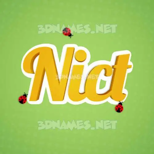 nict in Ladybugs style - 3D name wallpaper nict in Ladybugs style - 3D name wallpaper