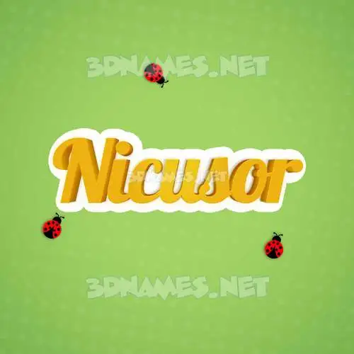 nicusor in Ladybugs style - 3D name wallpaper