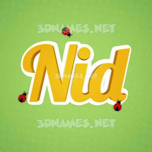 nid in Ladybugs style - 3D name wallpaper nid in Ladybugs style - 3D name wallpaper