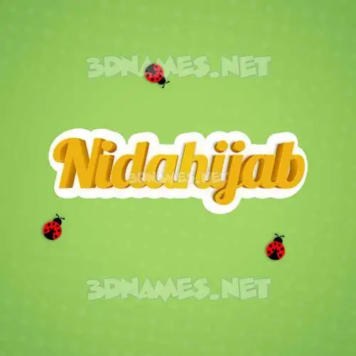 nidahijab in Ladybugs style - 3D name wallpaper nidahijab in Ladybugs style - 3D name wallpaper