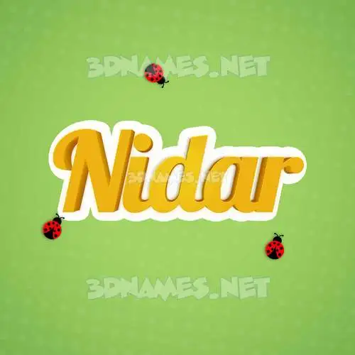 nidar in Ladybugs style - 3D name wallpaper nidar in Ladybugs style - 3D name wallpaper