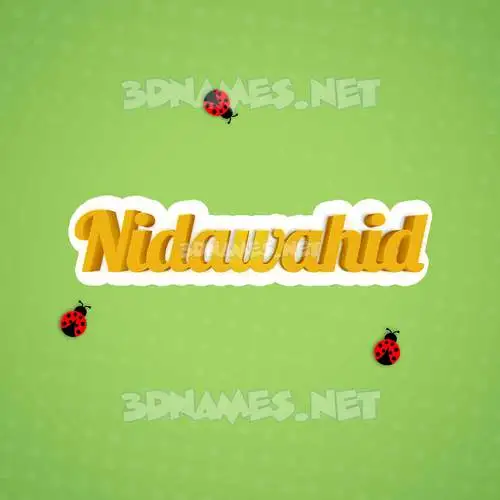 nidawahid in Ladybugs style - 3D name wallpaper nidawahid in Ladybugs style - 3D name wallpaper