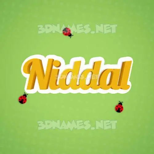 niddal in Ladybugs style - 3D name wallpaper niddal in Ladybugs style - 3D name wallpaper