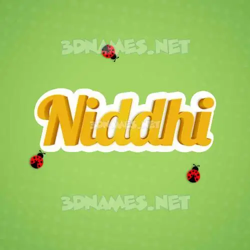 niddhi in Ladybugs style - 3D name wallpaper