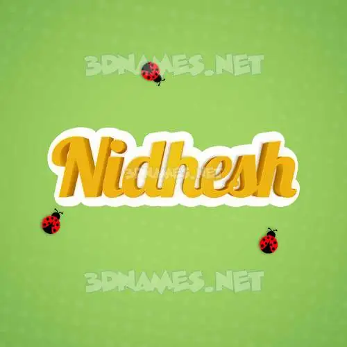 nidhesh in Ladybugs style - 3D name wallpaper nidhesh in Ladybugs style - 3D name wallpaper