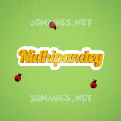 nidhipandey in Ladybugs style - 3D name wallpaper