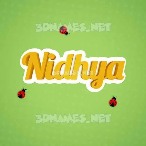 nidhya in Ladybugs style - 3D name wallpaper nidhya in Ladybugs style - 3D name wallpaper