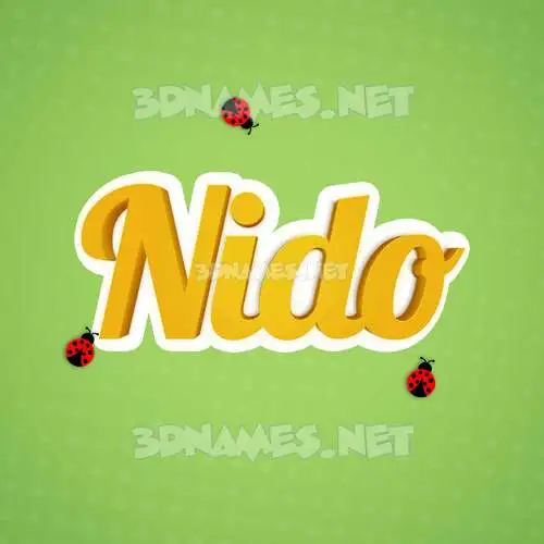 nido in Ladybugs style - 3D name wallpaper