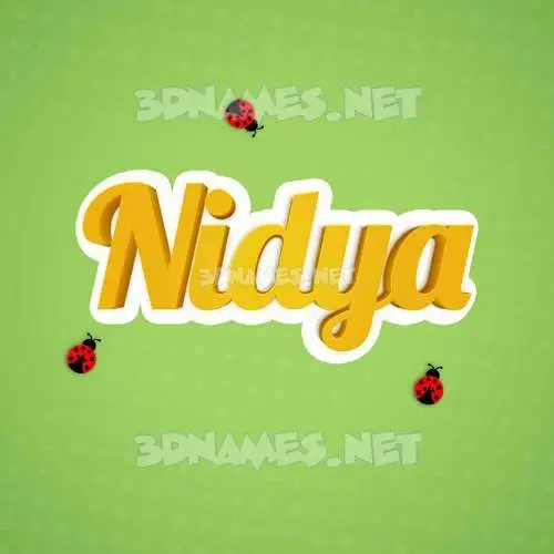nidya in Ladybugs style - 3D name wallpaper nidya in Ladybugs style - 3D name wallpaper